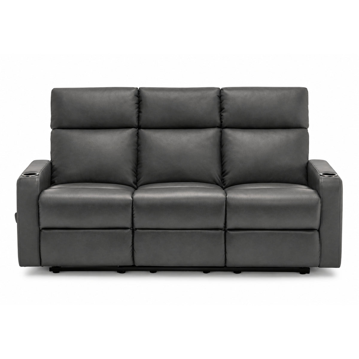 Théo - Sofa Inclinable - Cuir Gris
