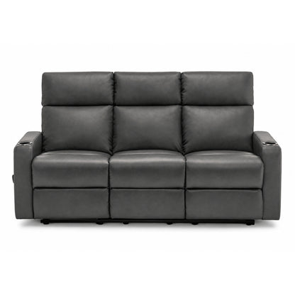 Théo - Sofa Inclinable - Cuir Gris