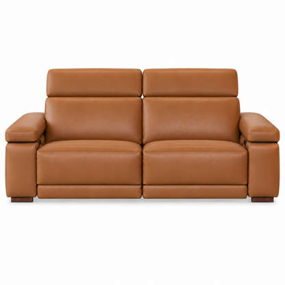 Levanto - Causeuse inclinable motorisée - Cuir Véritable Cognac