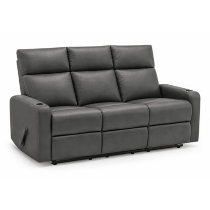 Théo - Sofa Inclinable - Cuir Gris