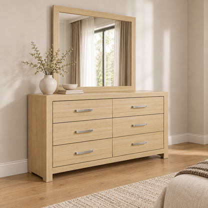 Aurelia - 6-Drawer Dresser - Natural Finish