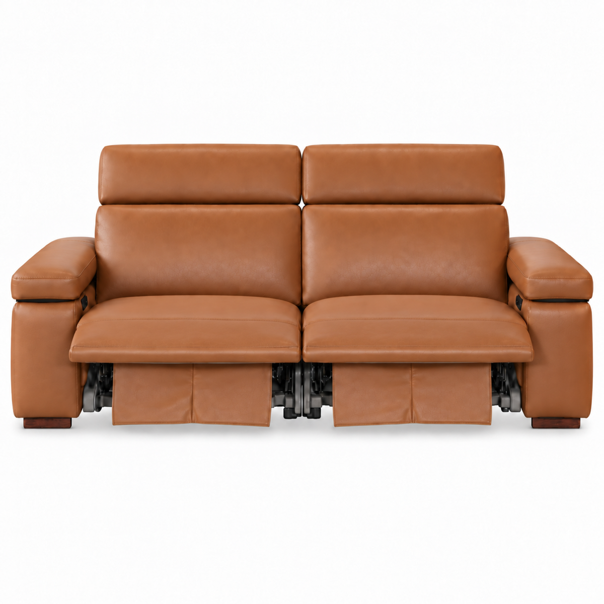 Levanto - Causeuse inclinable motorisée - Cuir Véritable Cognac