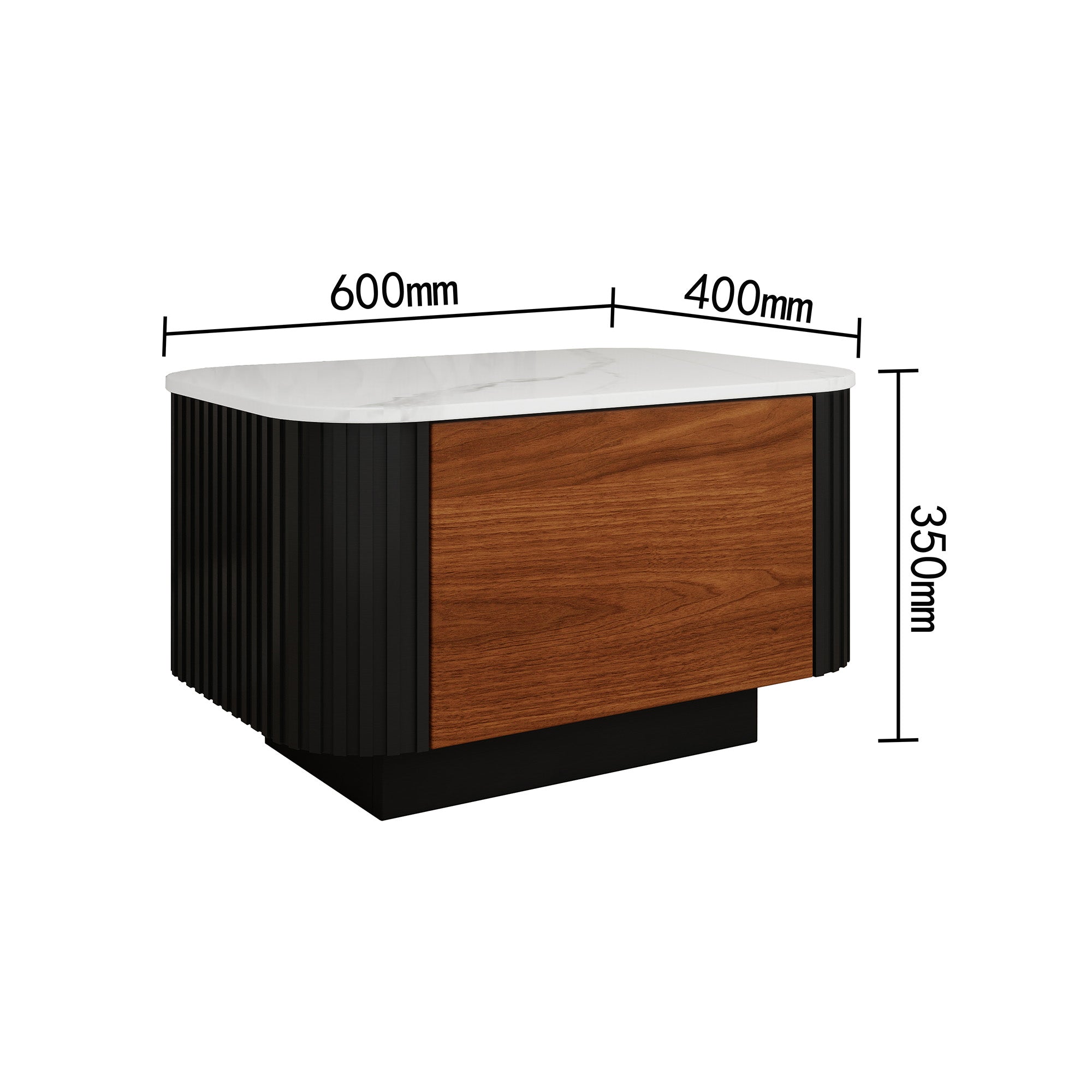 Lucca - End Table - Black and Wood