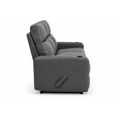 Théo - Sofa Inclinable - Cuir Gris