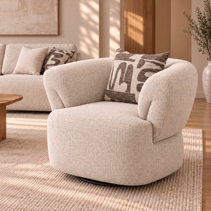 Celine - Loveseat - Beige Fabric