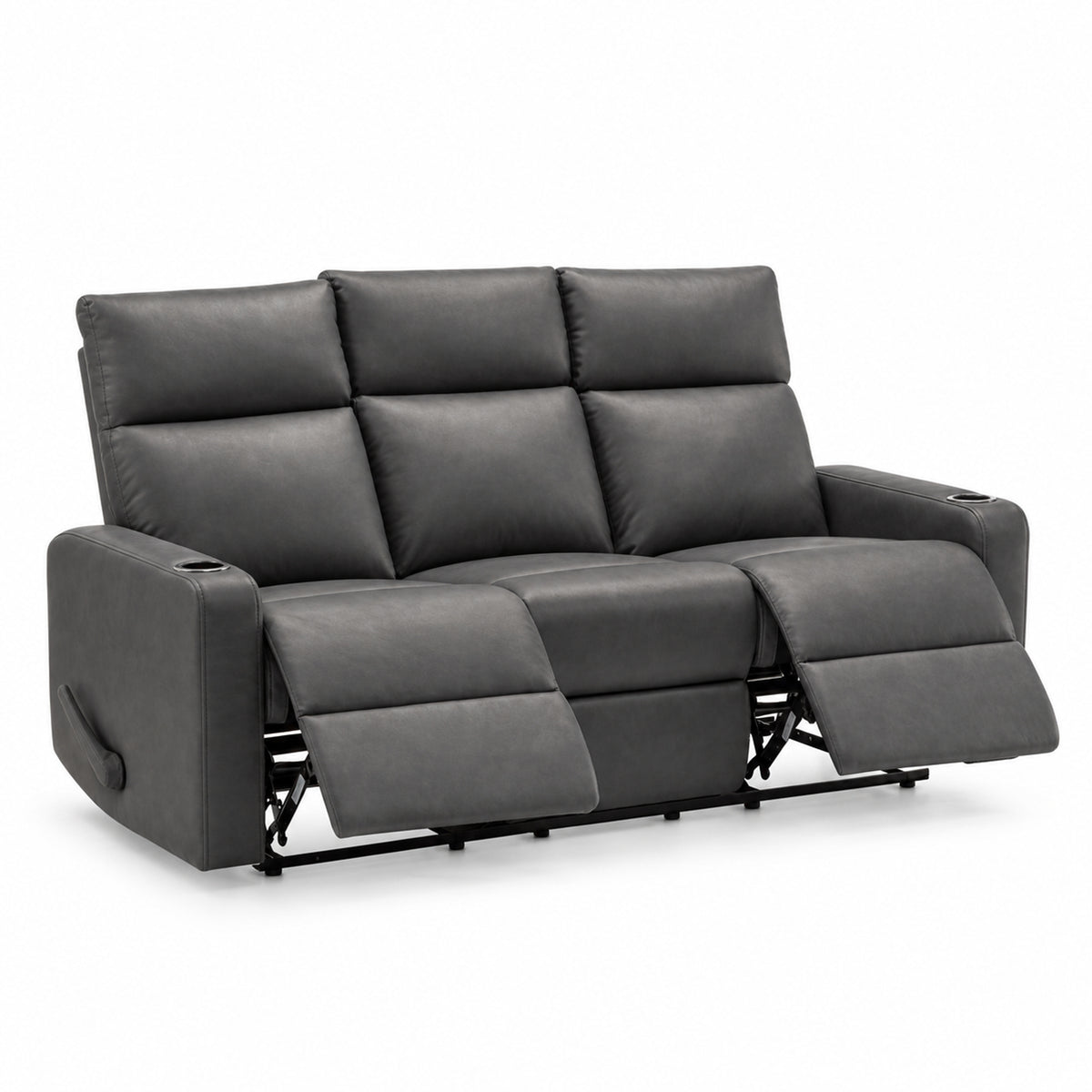 Théo - Sofa Inclinable - Cuir Gris