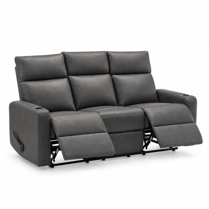 Théo - Sofa Inclinable - Cuir Gris