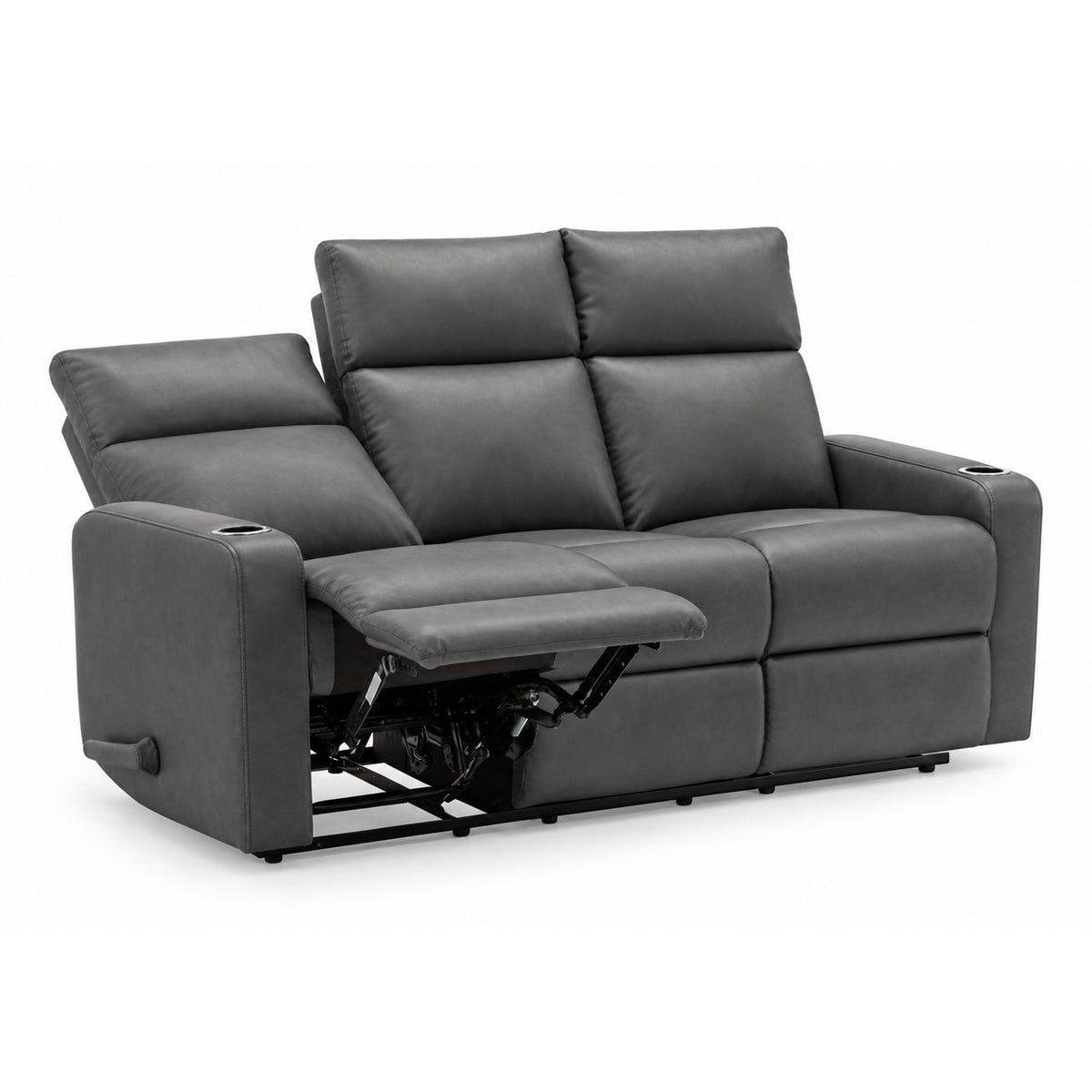 Théo - Sofa Inclinable - Cuir Gris