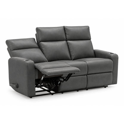 Théo - Sofa Inclinable - Cuir Gris