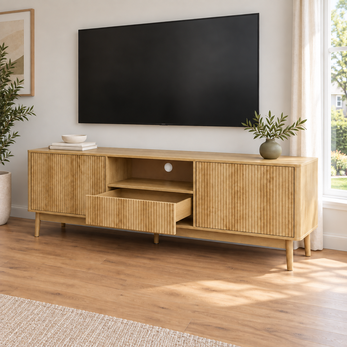 Liam - TV Stand - Walnut - 72 in