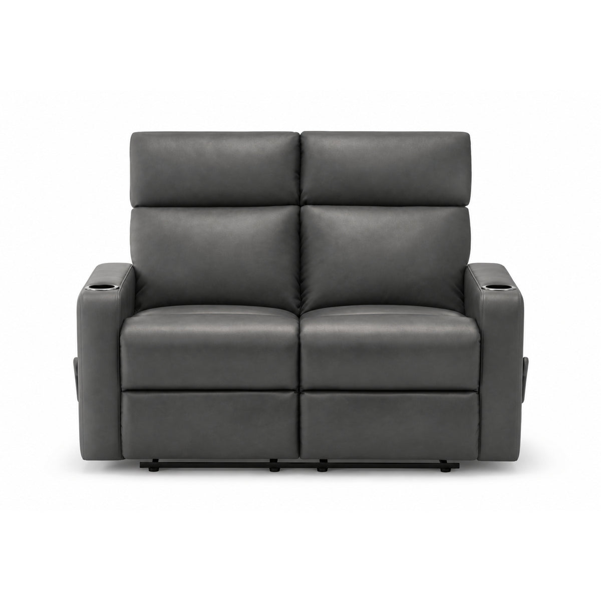 Théo - Causeuse Inclinable - Cuir Gris