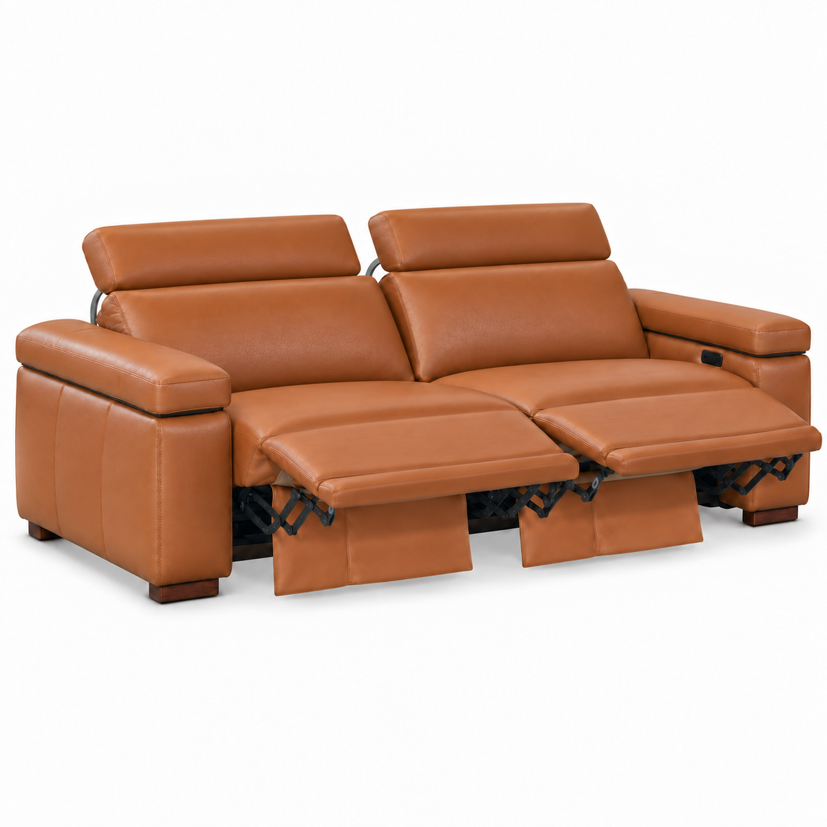 Levanto - Power Reclining Condo Sofa - Genuine Cognac Leather