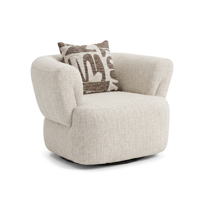 Celine - Swivel Chair - Beige Fabric