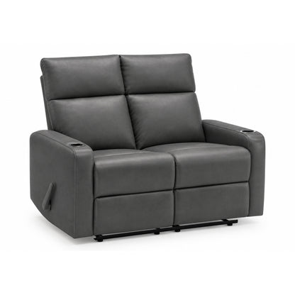 Théo - Causeuse Inclinable - Cuir Gris