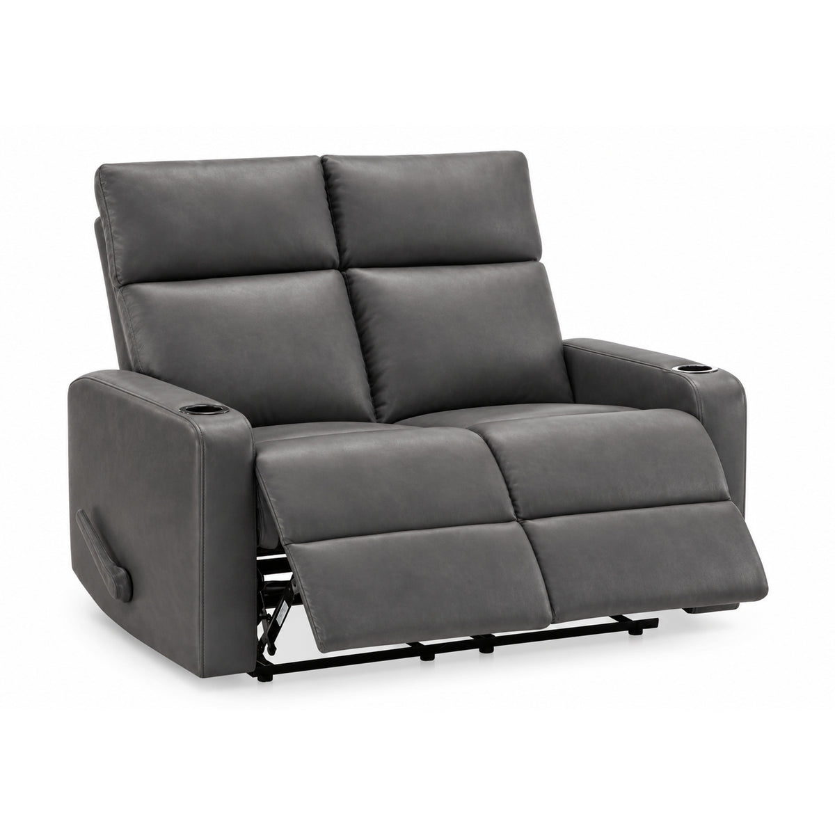 Théo - Causeuse Inclinable - Cuir Gris