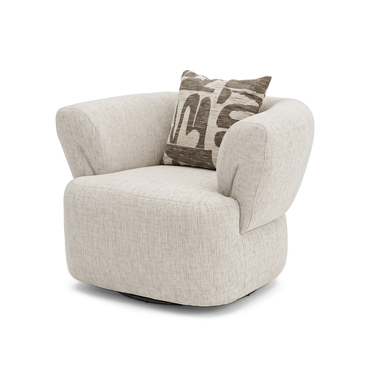 Celine - Swivel Chair - Beige Fabric