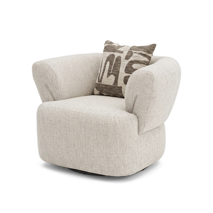 Celine - Swivel Chair - Beige Fabric