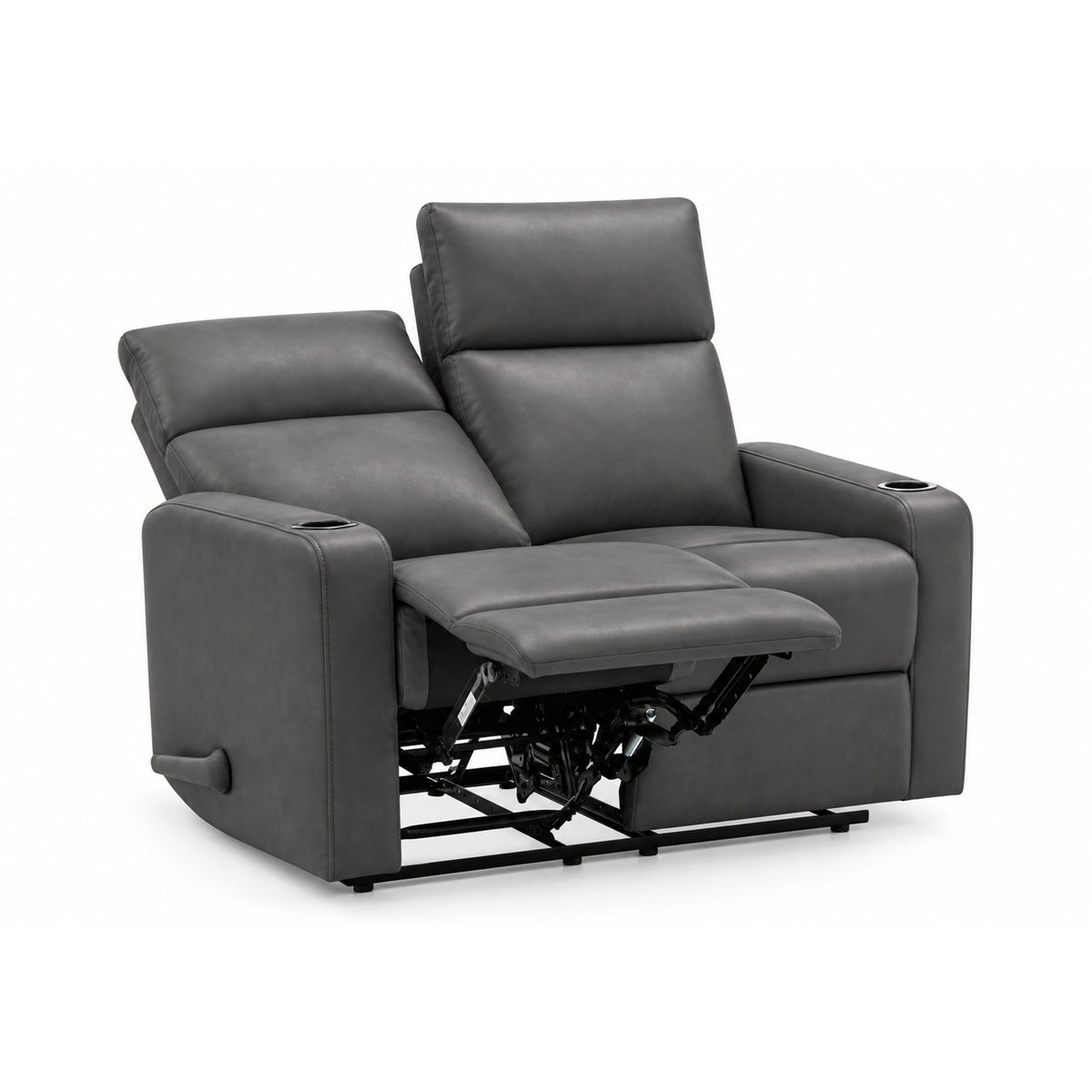 Théo - Causeuse Inclinable - Cuir Gris