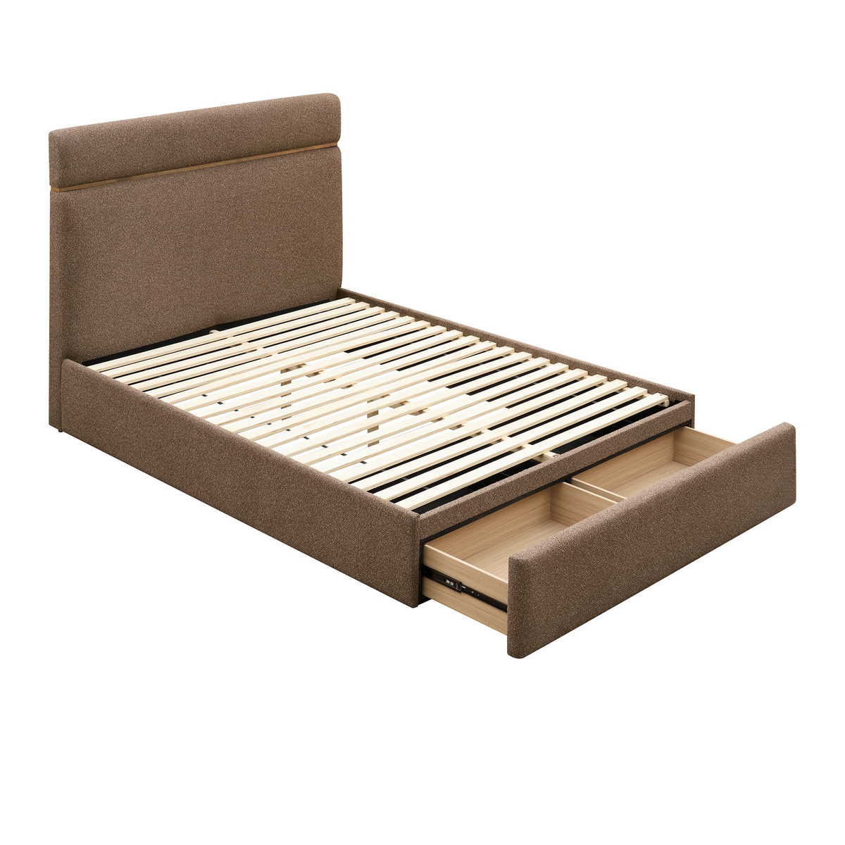 Aniza - Full Bed with Drawer - Brown