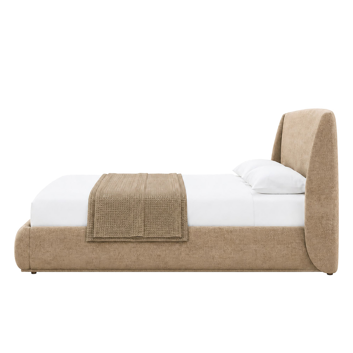 Ursula - Lit King - Beige foncé