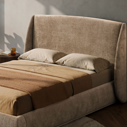 Ursula - Lit King - Beige foncé