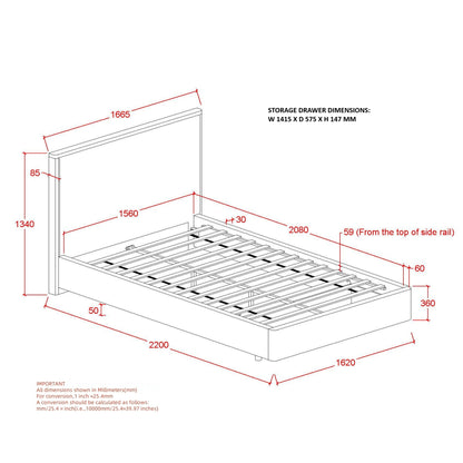 Andover - Lit Queen - Beige