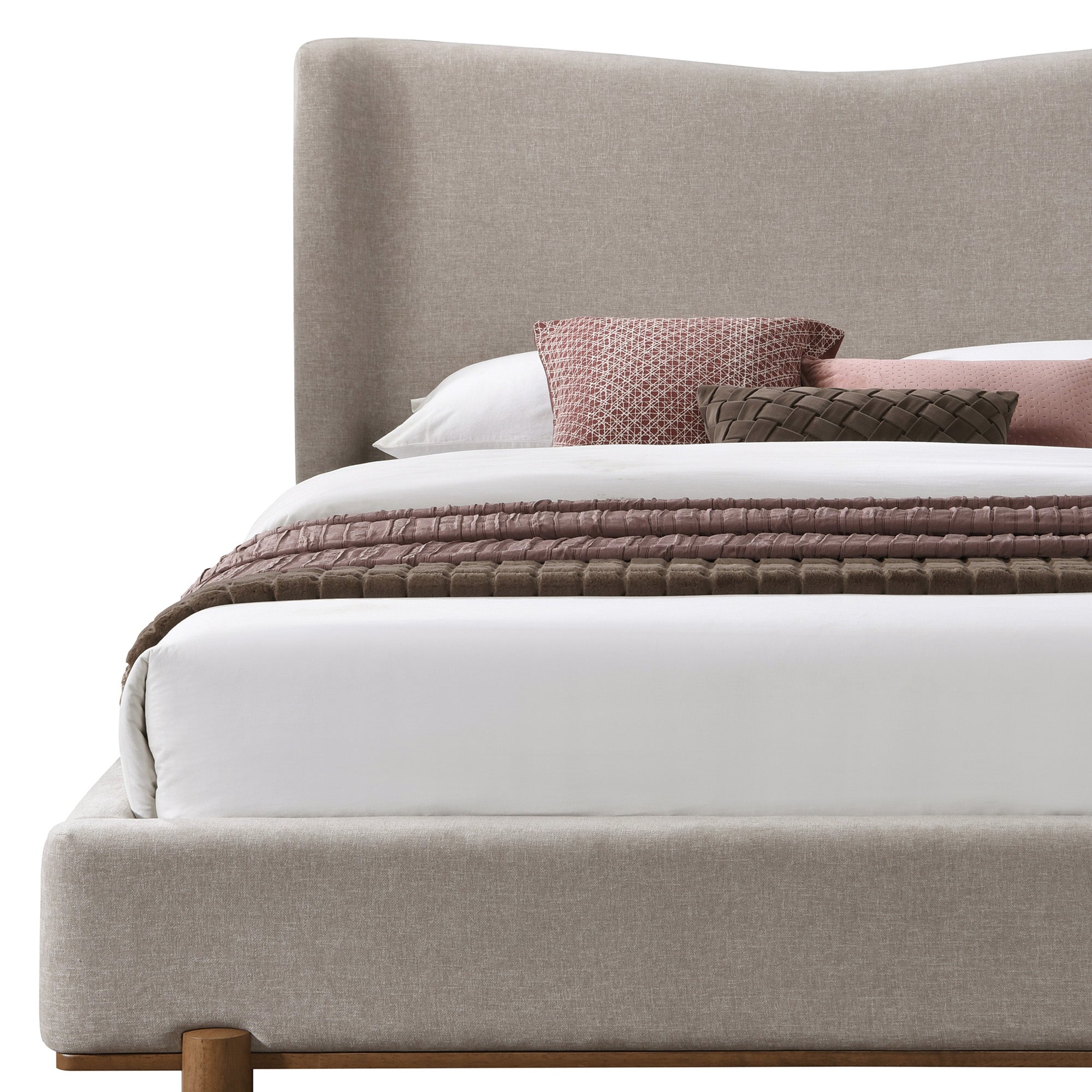 Isadora - Queen Bed - Dark Beige