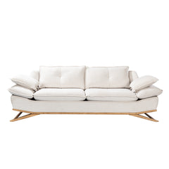 Sofa WoW - Dossiers Réglables - Tissu Beige Blanc