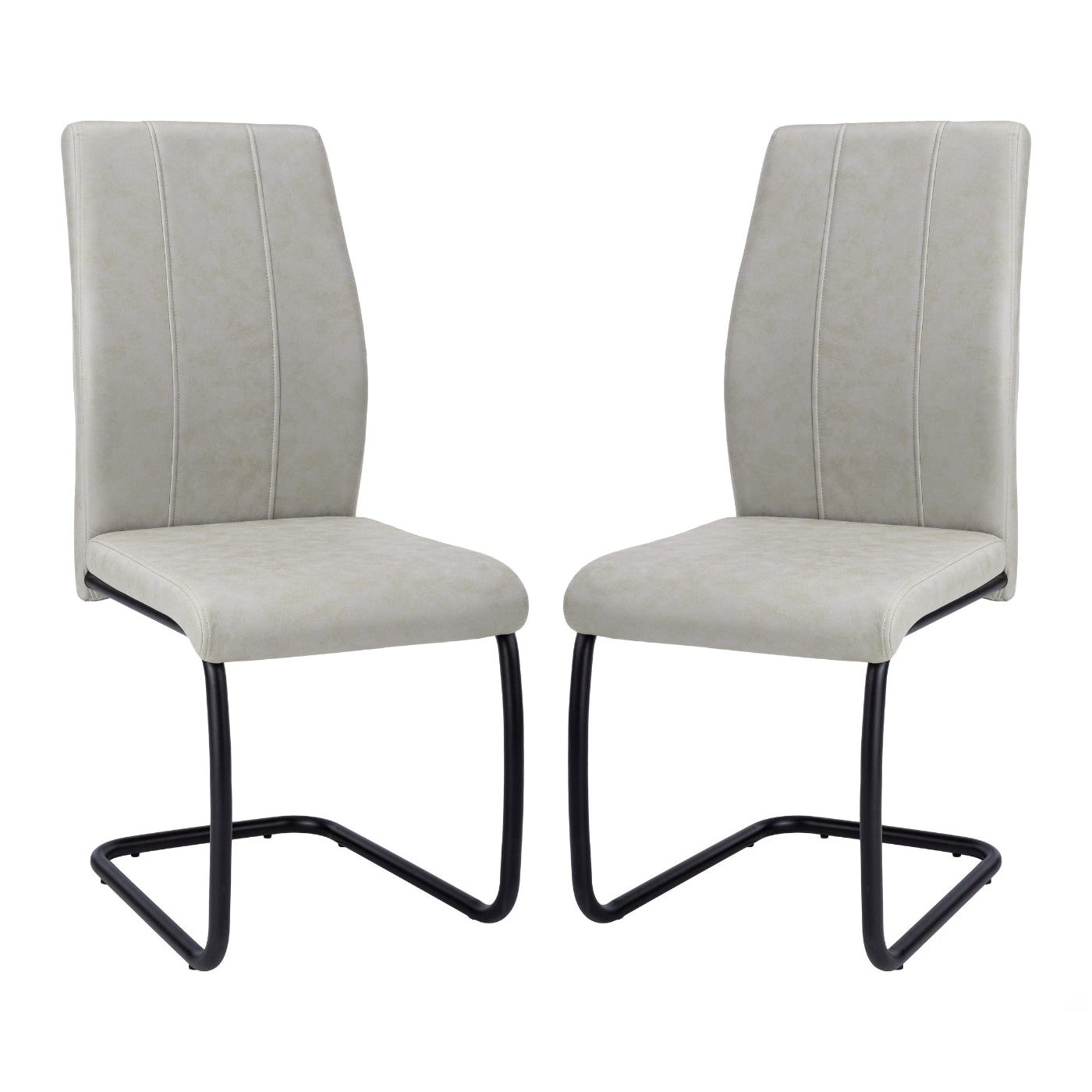 Alina - Chaise de Salle à Manger - Tissu Gris