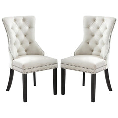 Set of 2 chairs / 40"H / Velvet Creme