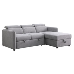 Sectional Sofa Bed - Gray Fabric - Ellis