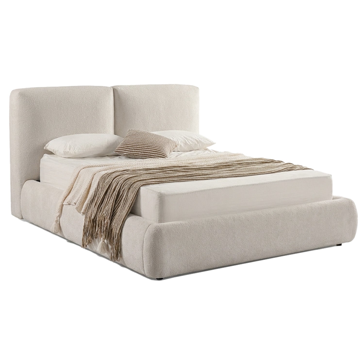 Aiden - Lit Queen - Tissu Beige