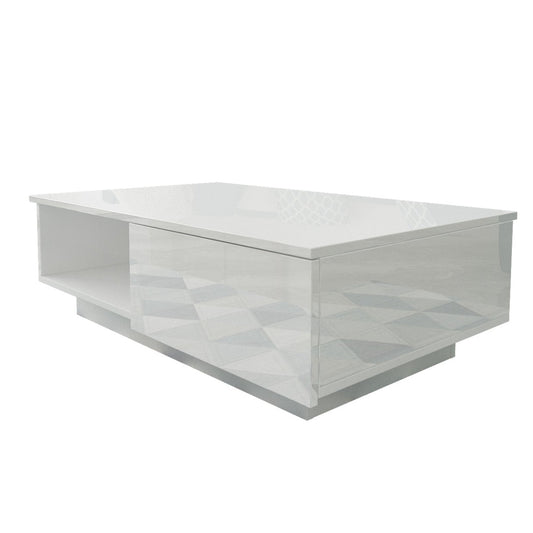 Coffee Table - Glossy White - 38 in 1289