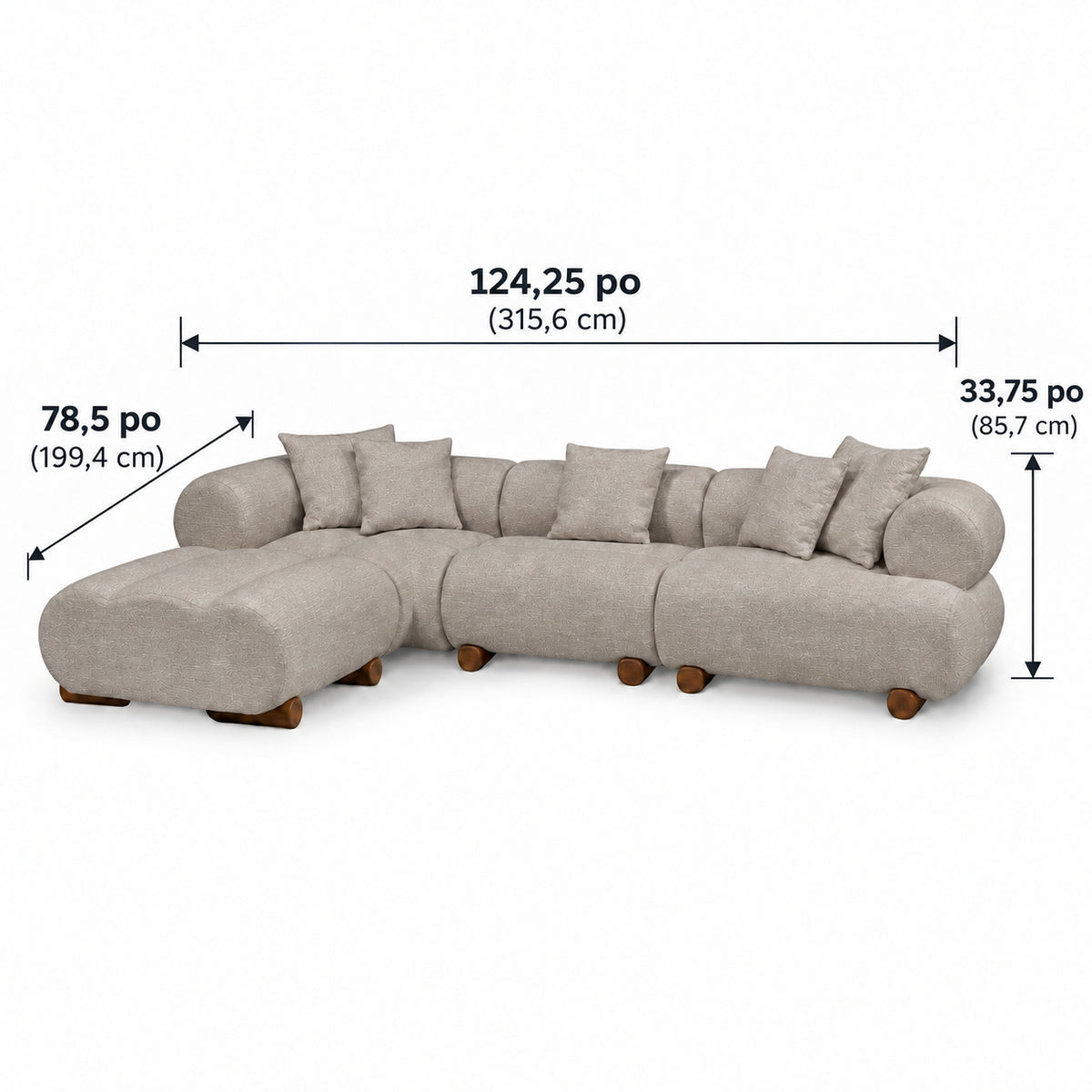 Kenan - Modular Sectional - Taupe