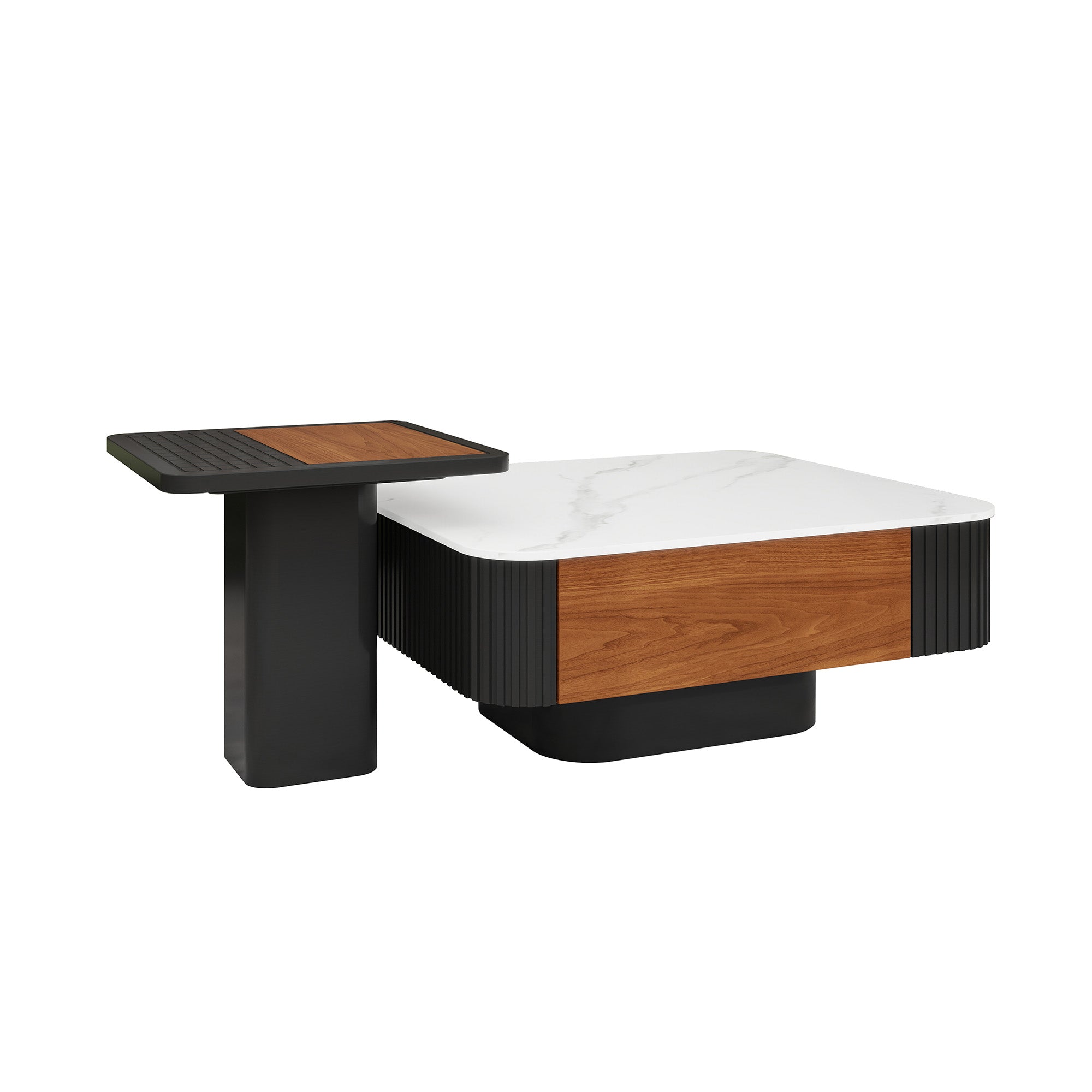 Lucca - Table Basse - Noir et Bois