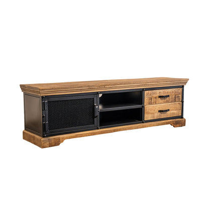 Forge - Meuble de Tv - Bois Massif et Métal - 63 po