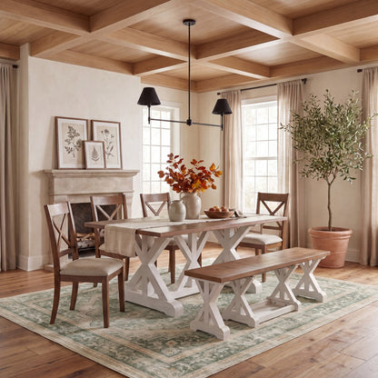 Transformer - Gather Bench - French Chestnut / Patina White