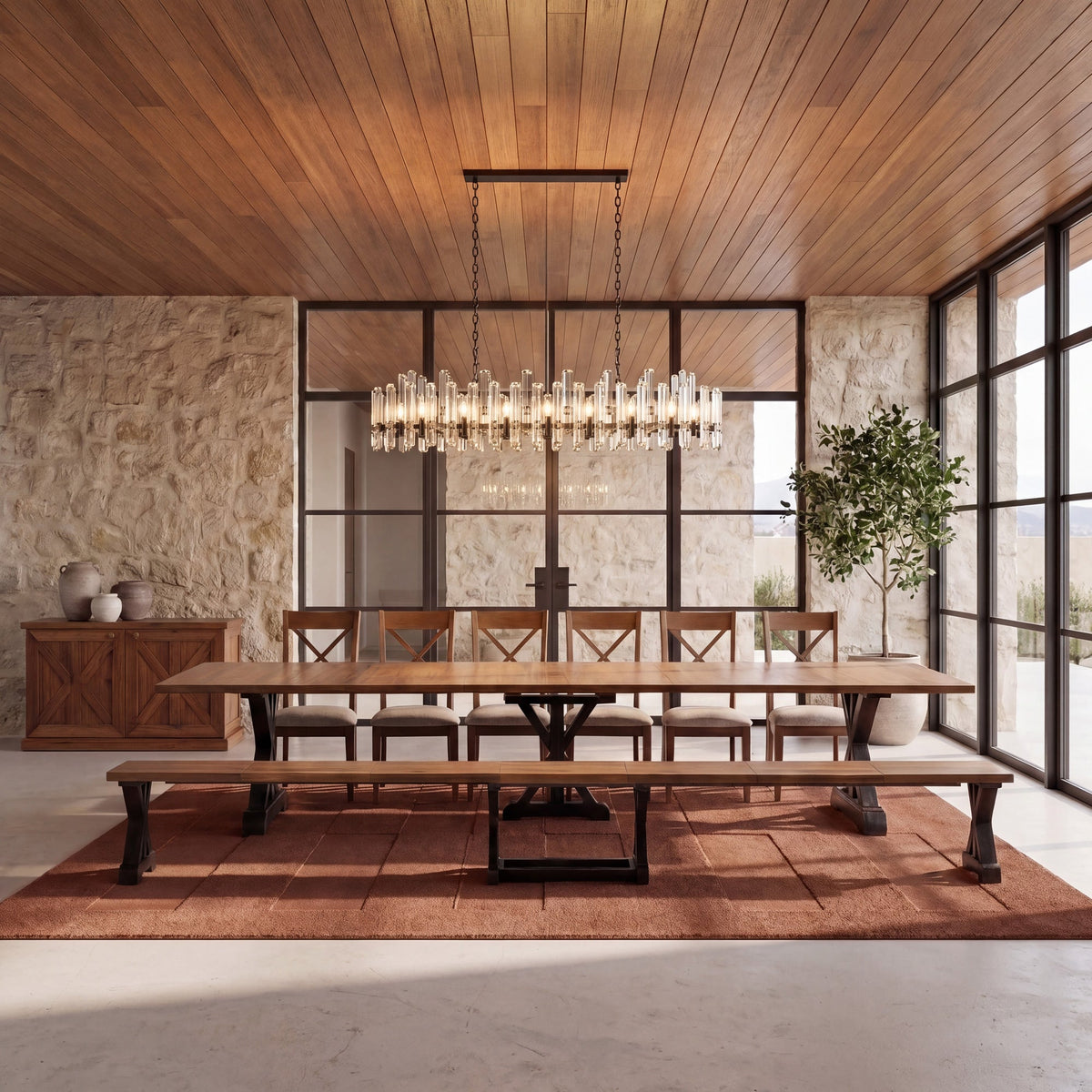 Transformer - Gather Dining Table - French Chestnut Patina Black