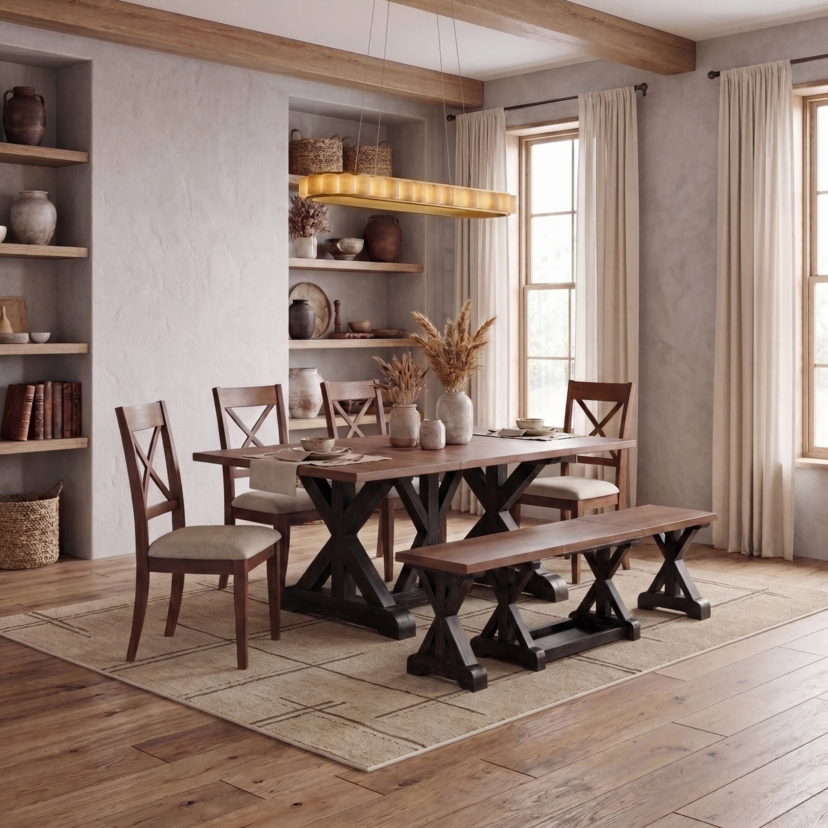 Transformer - Gather Dining Table - French Chestnut Patina Black