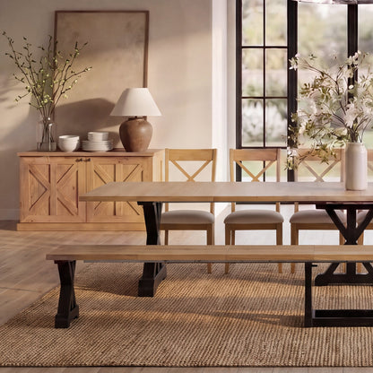 Transformer - Gather Dining Table - Belgian Oak / Patina Black