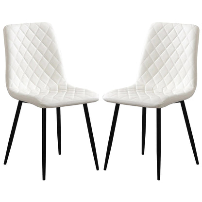 Esme - Chaise de Salle à Manger - Simili-Cuir Blanc