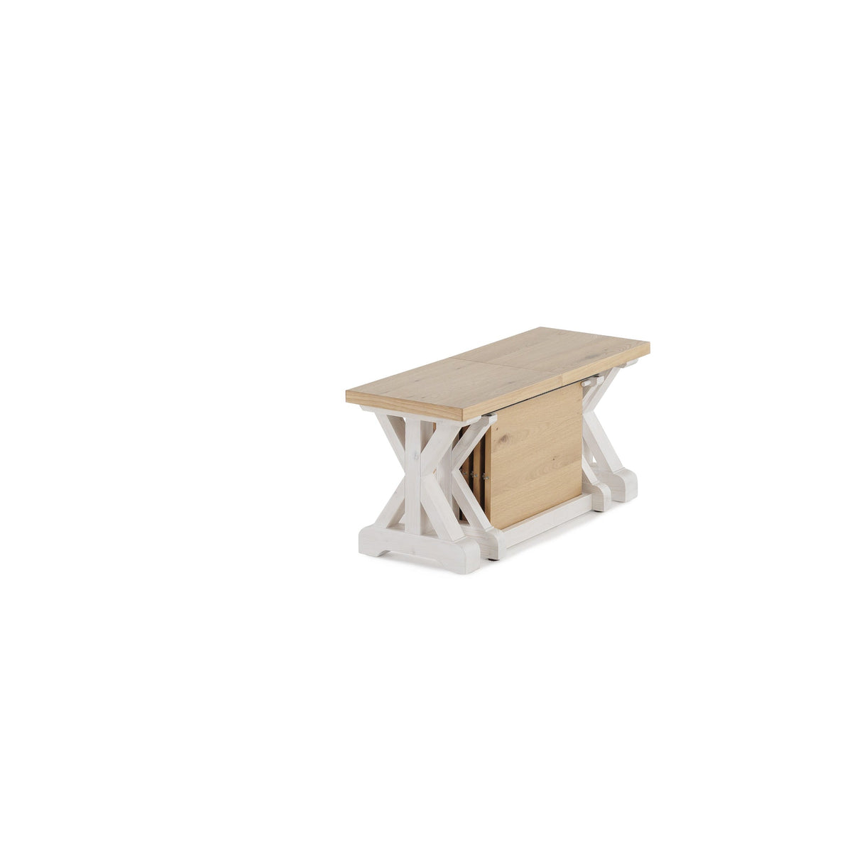 Transformer - Gather Bench - Belgian Oak / Patina White