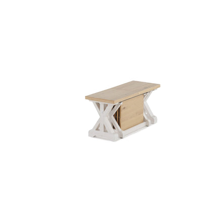 Transformer - Gather Bench - Belgian Oak / Patina White