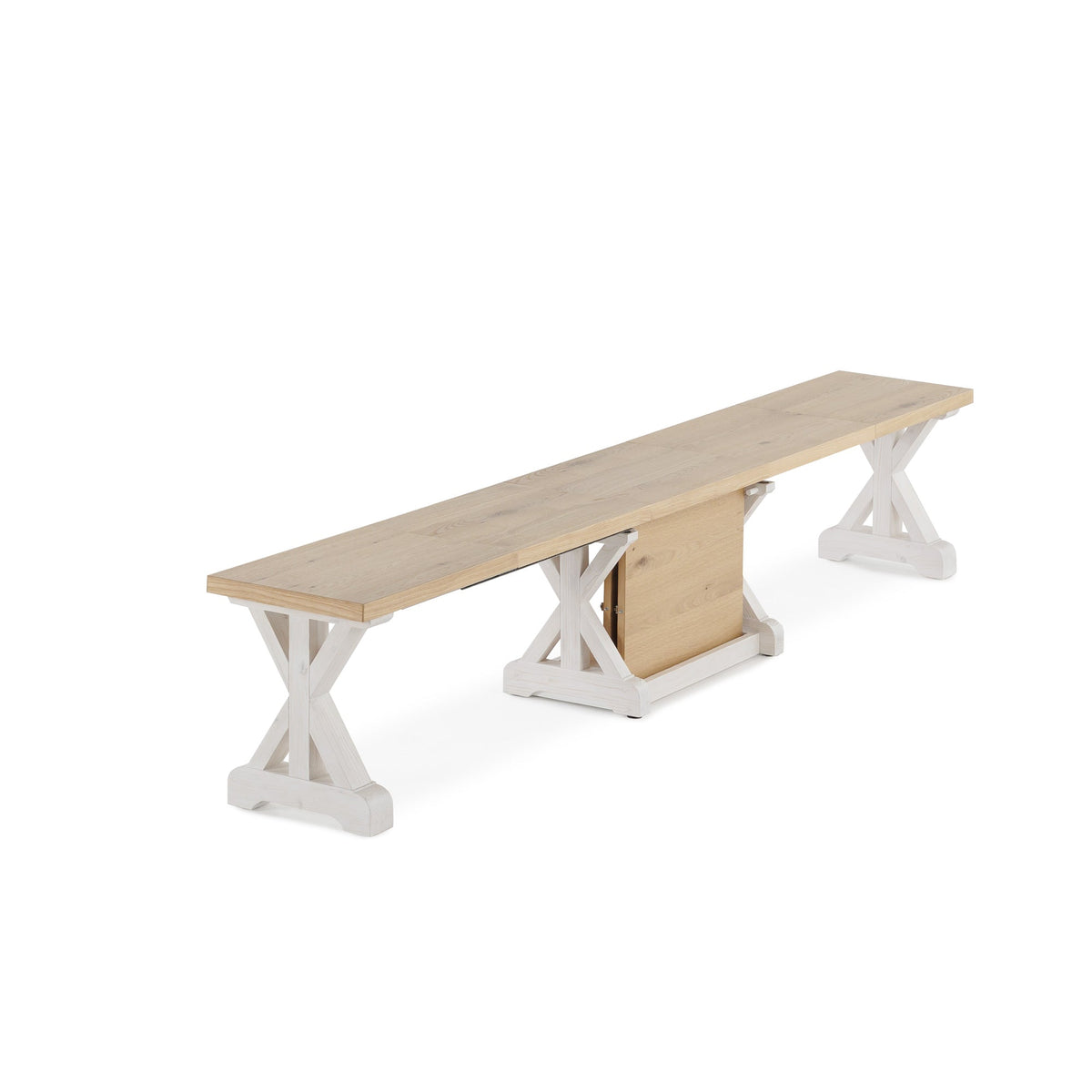 Transformer - Gather Bench - Belgian Oak / Patina White