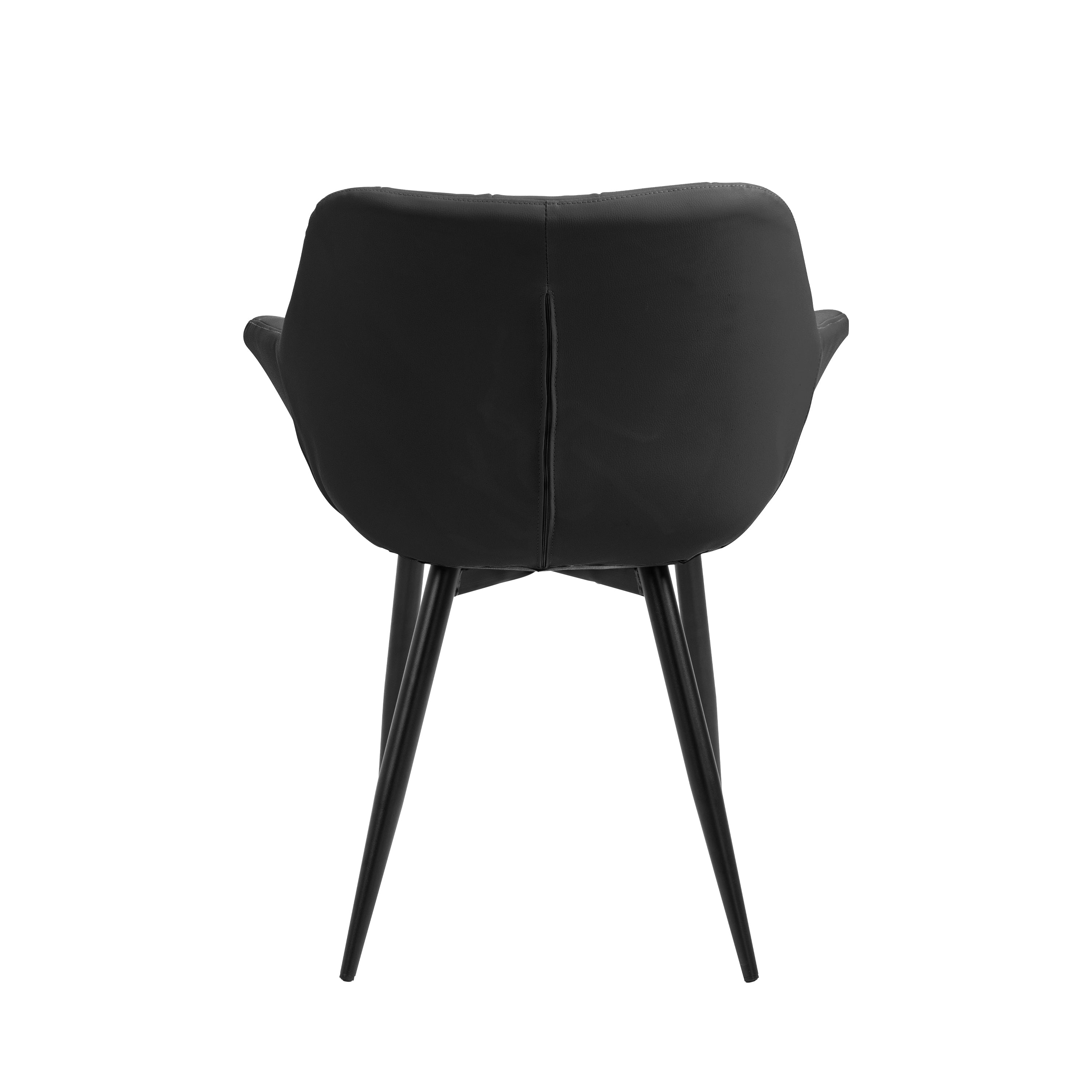 Calla - Dining Chair - Black Faux Leather