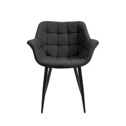 Calla - Dining Chair - Black Faux Leather