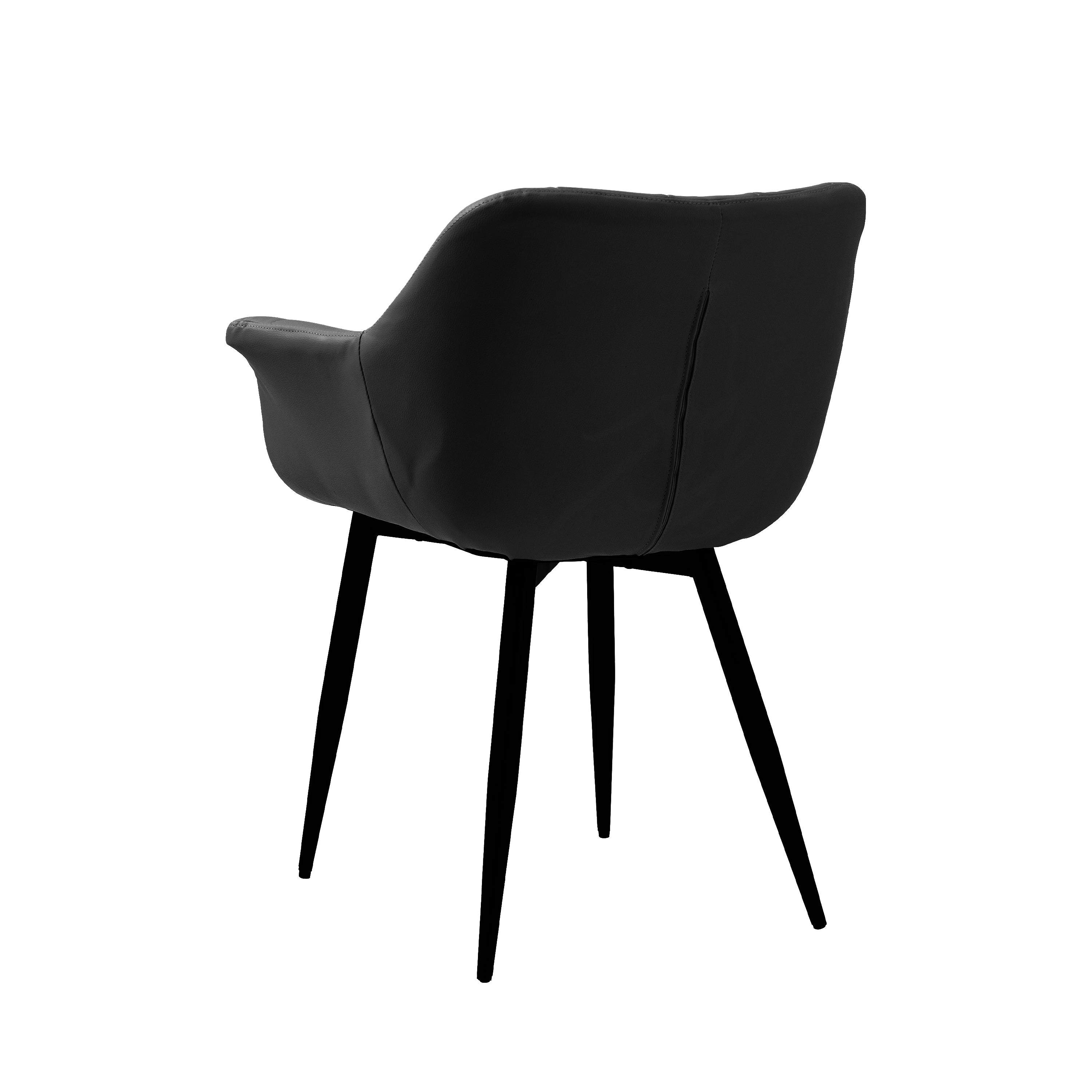 Calla - Dining Chair - Black Faux Leather