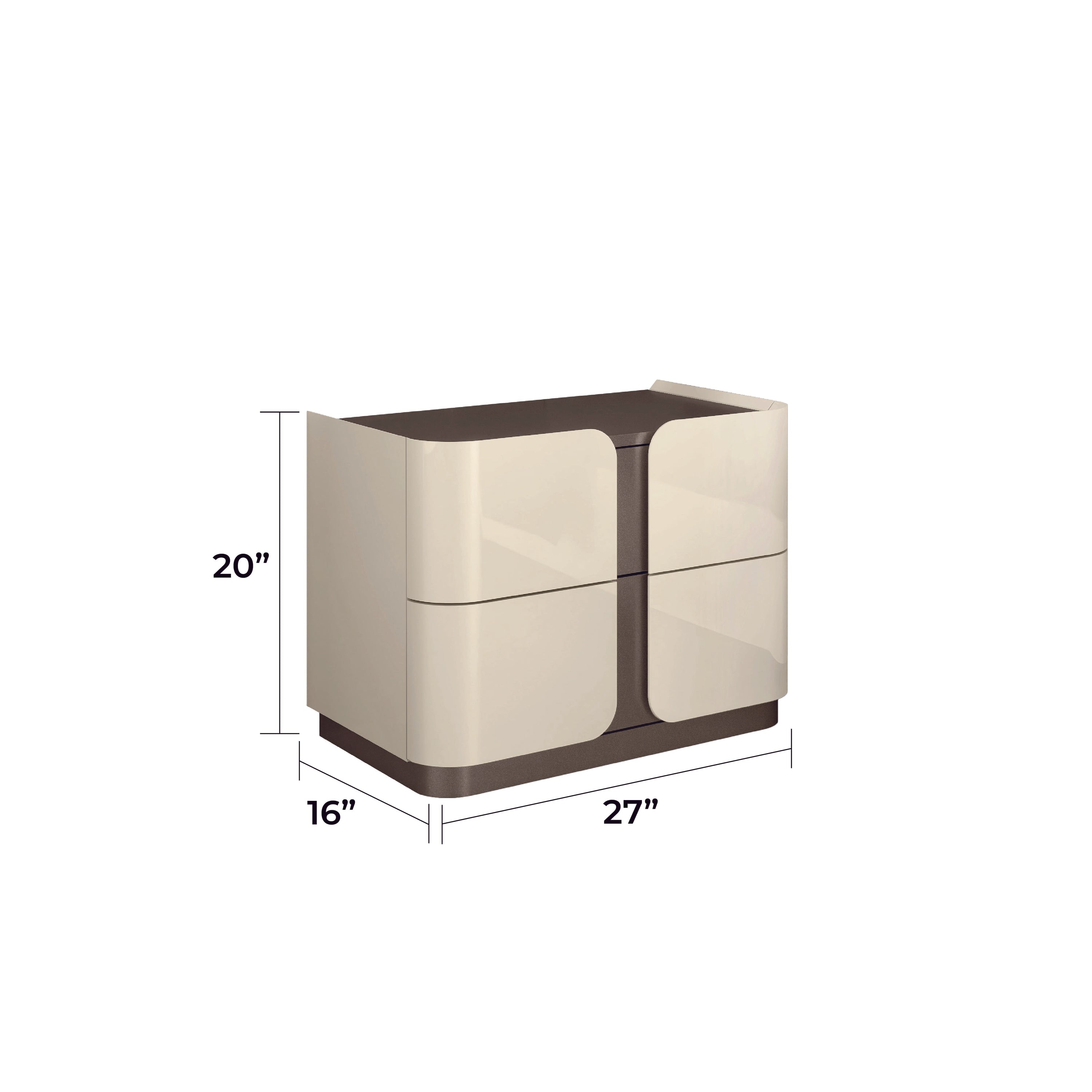 Livo - Table de chevet - Beige