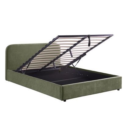 Jenson - Queen Storage Bed - Olive Green
