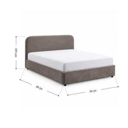 Jenson - Queen Storage Bed - Mocha